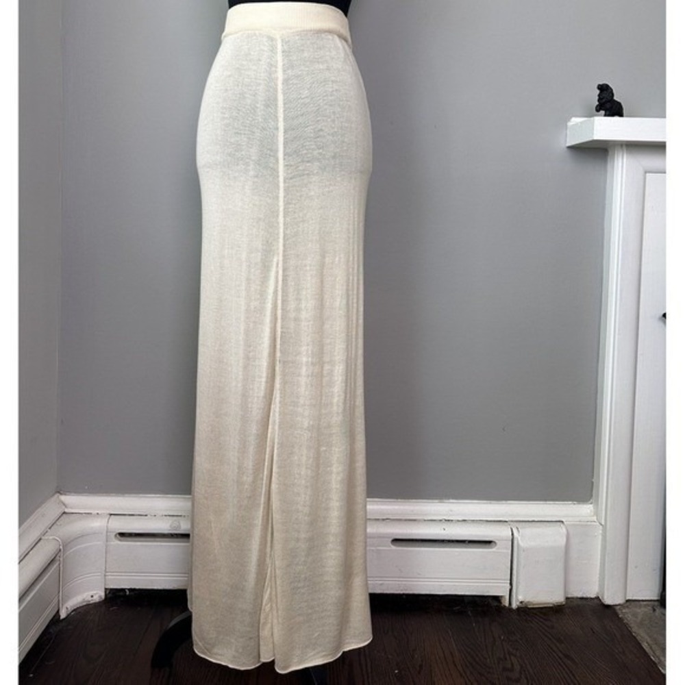 One Teaspoon Hunter Fine Knit Maxi Skirt Natural Cream Viscose Women 4 NWT $150